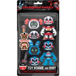 BISTER 2 FIGURAS SNAPS! FIVE NIGHTS AT FREDDYS TOY BONNIE AND BABY
