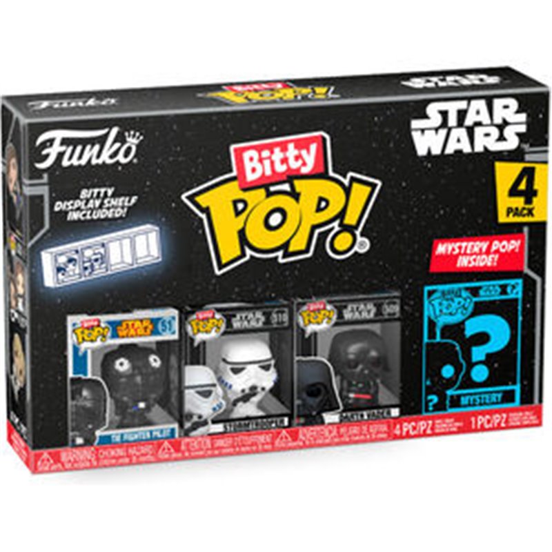 BLISTER 4 FIGURAS BITTY POP STAR WARS DARTH VADER