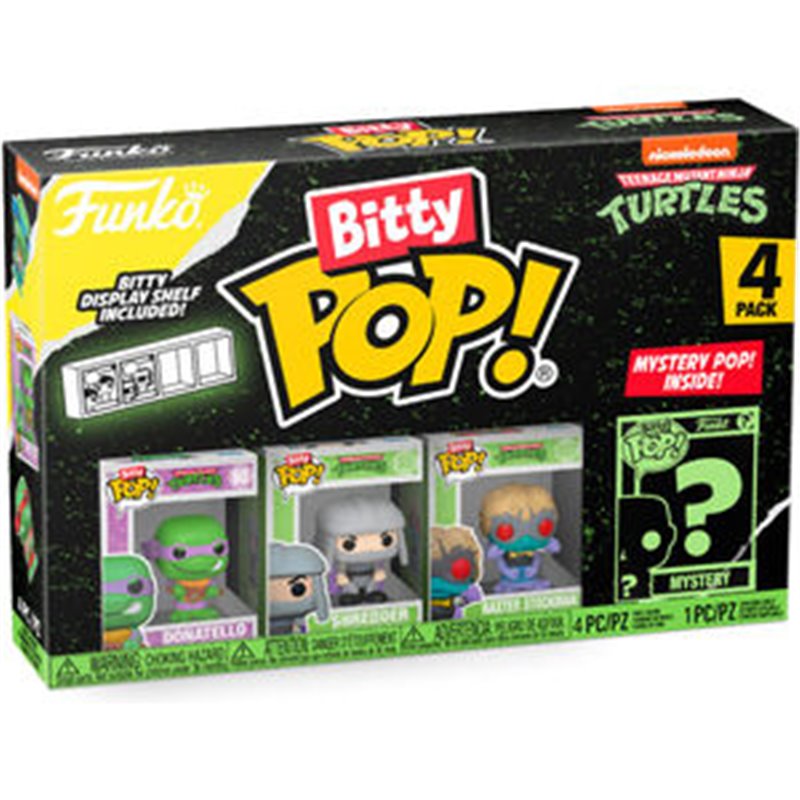 BLISTER 4 FIGURAS BITTY POP TORTUGAS NINJA DONATELLO