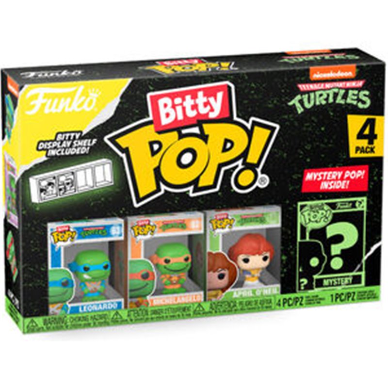 BLISTER 4 FIGURAS BITTY POP TORTUGAS NINJA LEONARDO