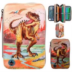 ESTUCHE TRIPLE LED DINO WORLD