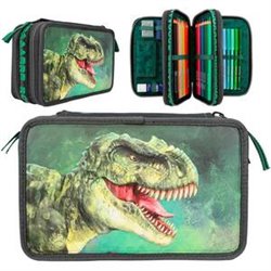 ESTUCHE TRIPLE VERDE DINO WORLD