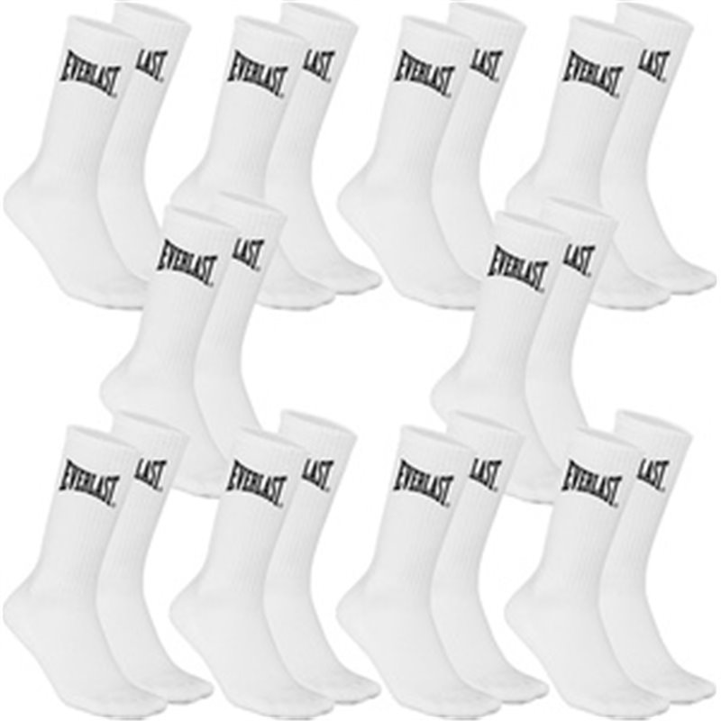 SET DE 10 PARES DE CALCETINES EVERLAST BLANCOS TALLA