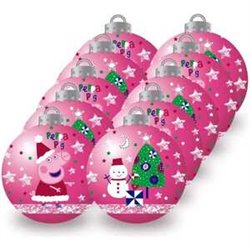 BOLAS NAVIDAD 6CM PACK 10 PEPPA PIG "COSY CORNER"