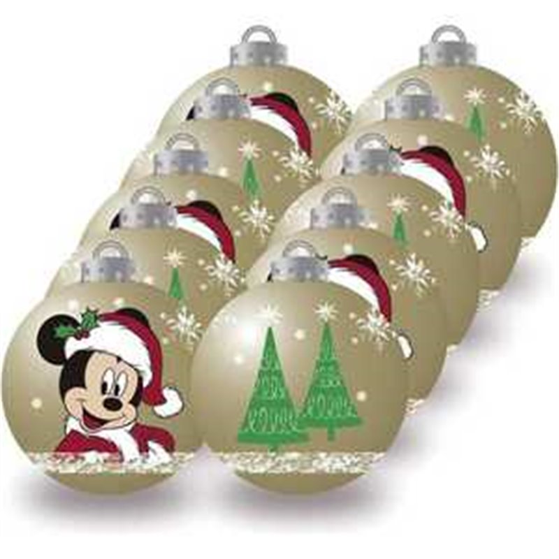 BOLAS NAVIDAD 6CM PACK 10 MICKEY MOUSE "HAPPY SMILES"