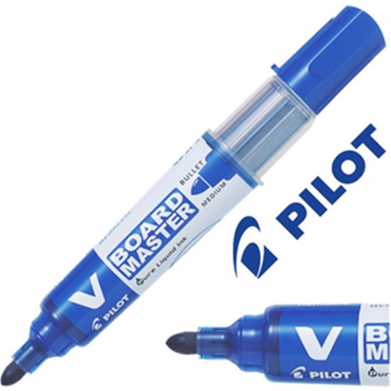 MARCADOR PIZARRA VBOARD MASTER RECARGABLE - AZUL