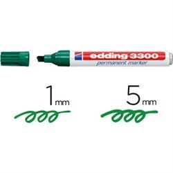 ROTULADOR PERMANENTE EDDING 3300 - VERDE