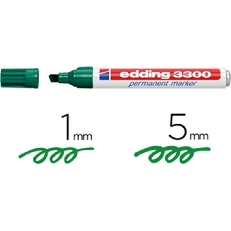 ROTULADOR PERMANENTE EDDING 3300 - VERDE