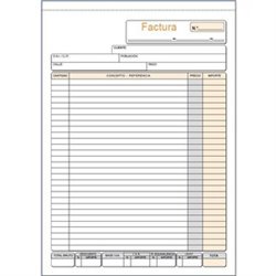 TALONARIO FACTURAS MOD. T-56 DUPLICADO AUTOCOPIANTE