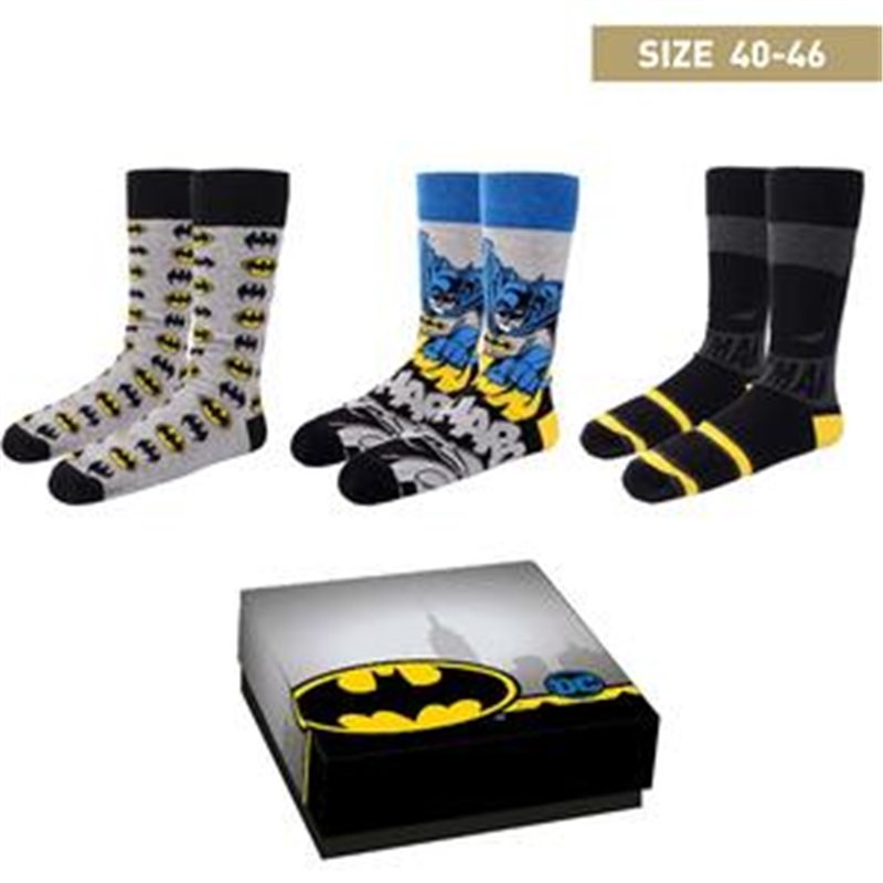 PACK CALCETINES 3 PIEZAS BATMAN MULTICOLOR