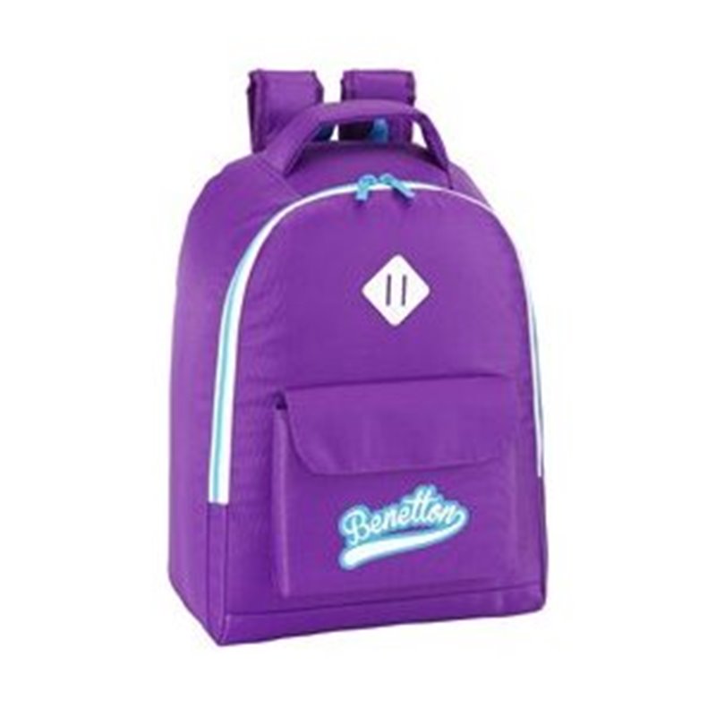 BENETTON MOCHILA ADAPTABLE, 32 X 43 CM, COLOR MORADO (SAFTA 611552704)