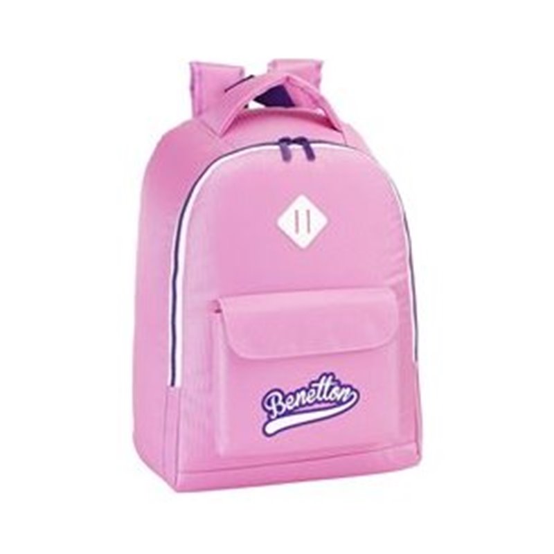 BENETTON MOCHILA ADAPTABLE, 32 X 43 CM, COLOR ROSA