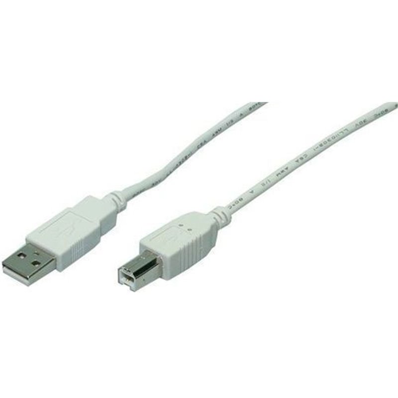 CABLE USB(A) 2.0 A USB(B) 2.0 LOGILINK 5M GRIS