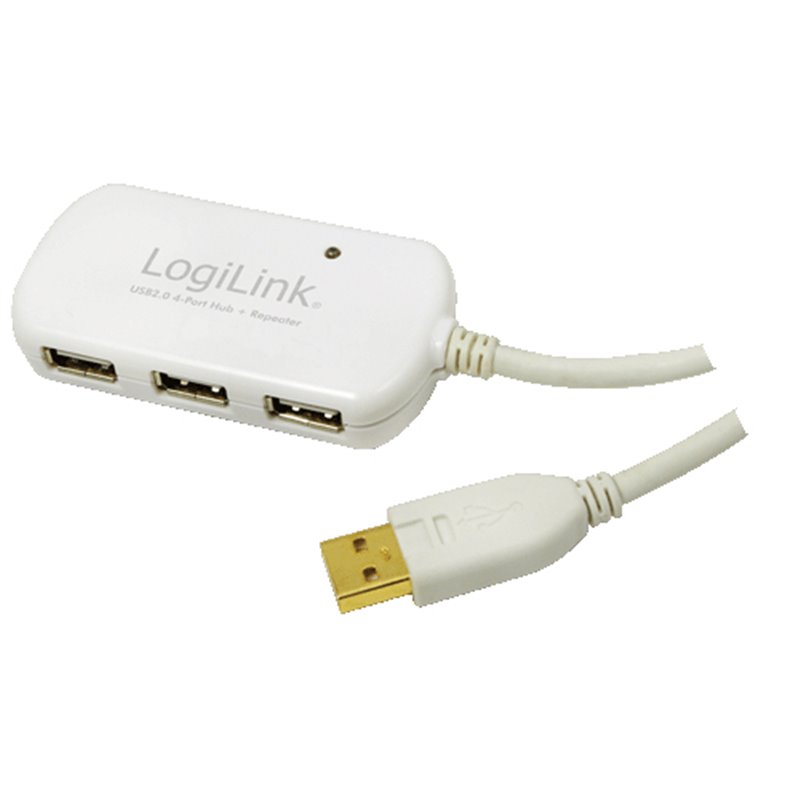 HUB 4 PUERTOS USB 2.0 LOGILINK UA0108 12METROS             