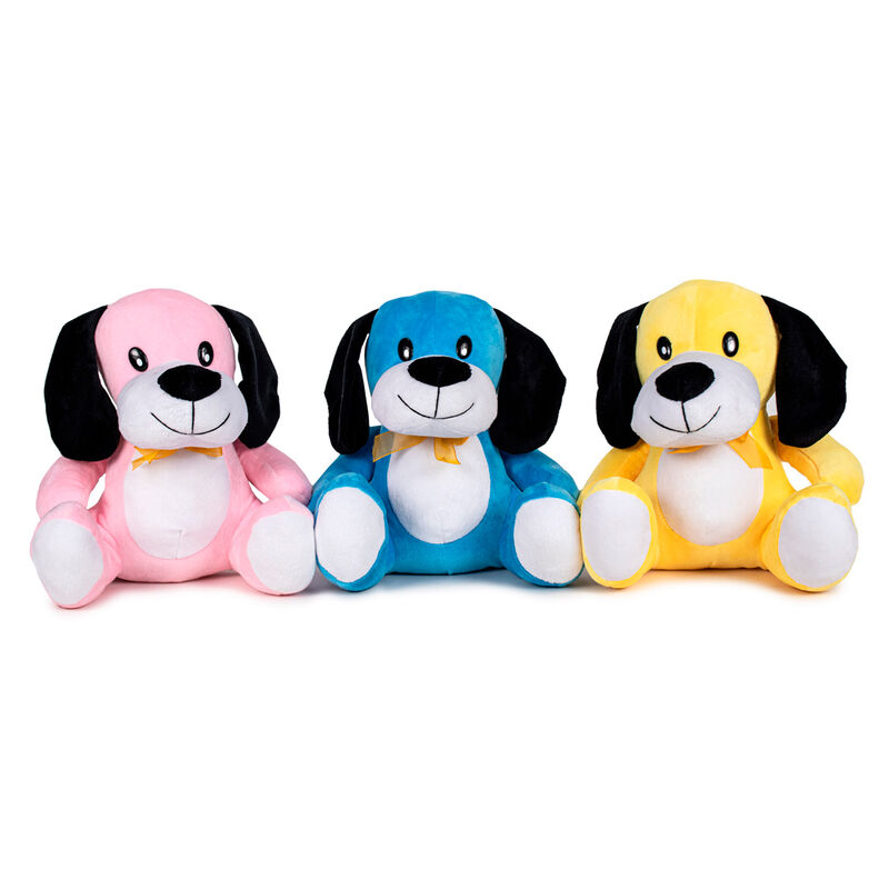 Peluche Perro Colores 25cm surtido