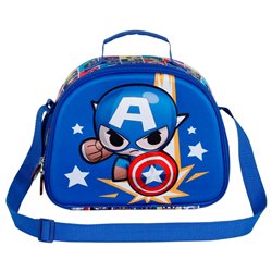 Bolsa portameriendas 3D Punch Capitan America Vengadores Avengers Marvel