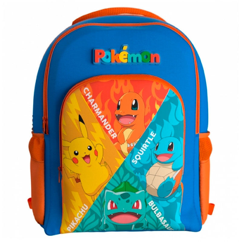 Mochila Starters Pokemon 43cm adaptable