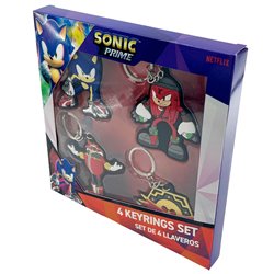 Blister 4 llaveros Sonic the Hedgehog