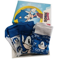 Set 3 calcetines Sonic The Hedgehog adulto surtido