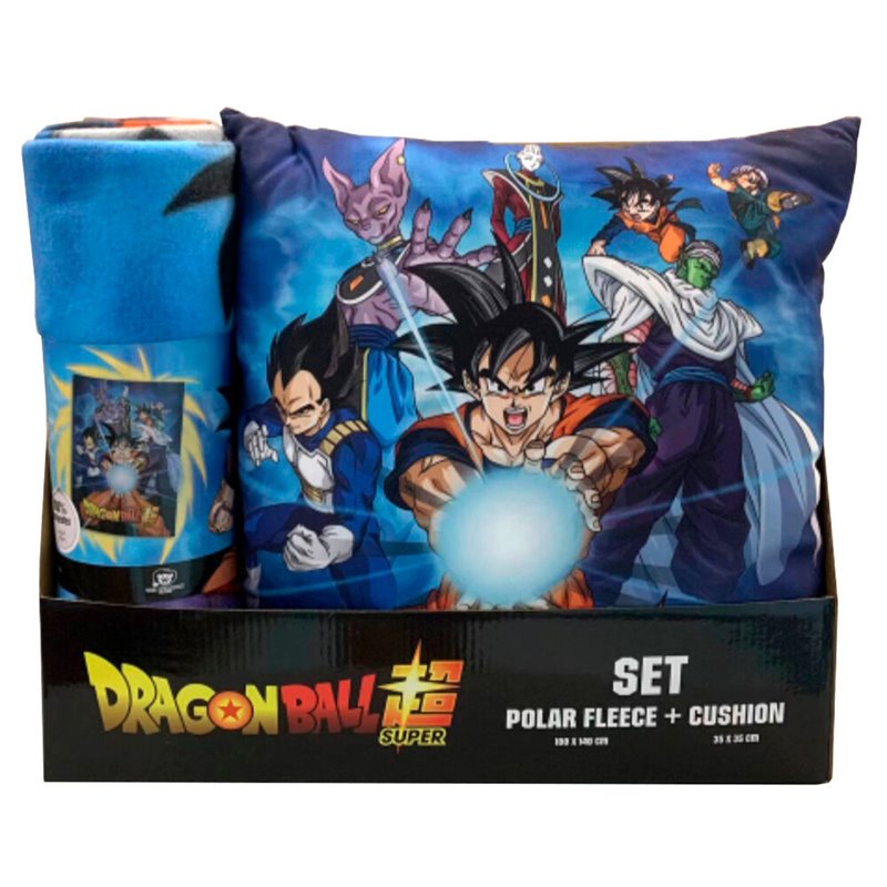 Set manta polar + cojin Dragon Ball Super