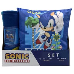 Set manta polar + cojin Sonic the Hedgehog