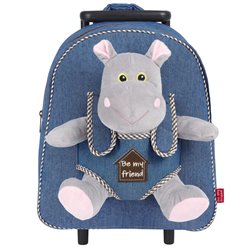 Trolley + Peluche Hipopotamo Holly 38cm