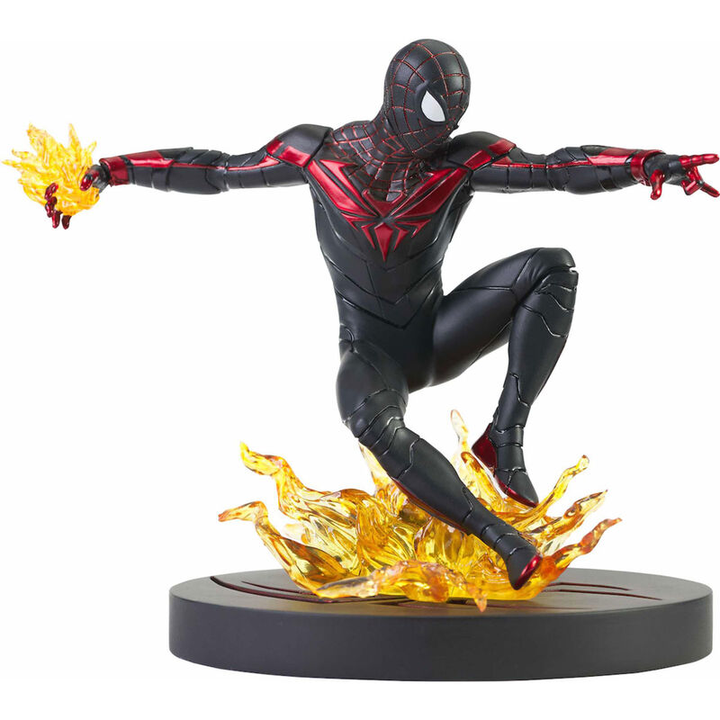 Figura Miles Morales Spiderman Ps5 Marvel Gallery Comic 18cm