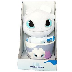 Taza + Peluche Furia Luminosa Como Entrenar a tu Dragon 18cm