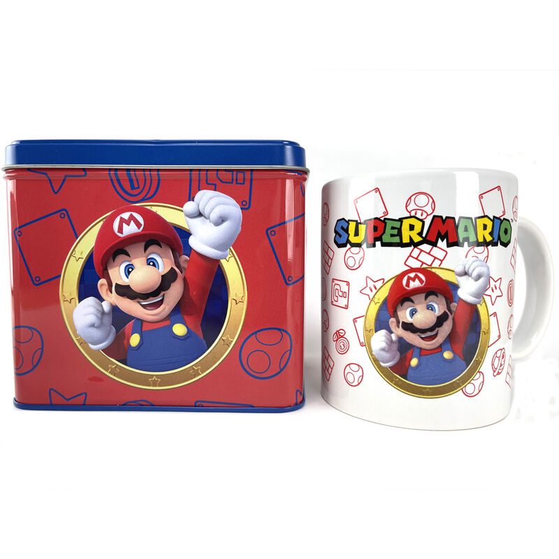 Hucha + taza Mario Super Mario Bros Nintendo