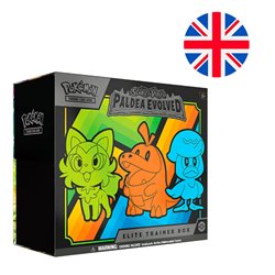 Estuche juego cartas coleccionables Entrenador Elite Paldea Evoled Escarlata y Purpura Pokemon ingles