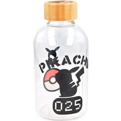 Botella cristal Pikachu Pokemon 620ml