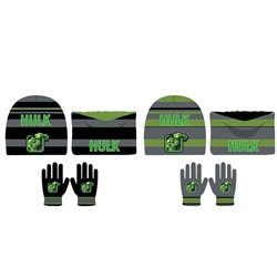 Set gorro y guantes Hulk Los Vengadores Avengers Marvel infantil infantil surtido