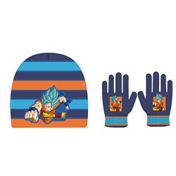 Set gorro y guantes Dragon Ball Super infantil surtido