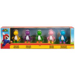 Blister 5 figuras Yoshi Super Mario Bros 6,5cm