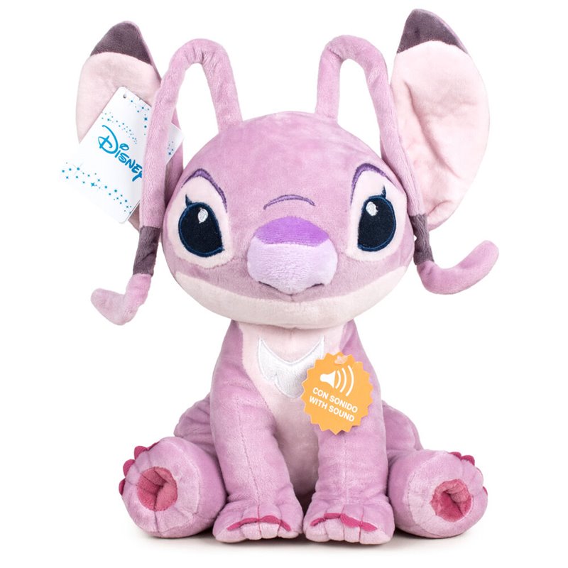 Peluche Angel Stitch Disney soft sonido 30cm