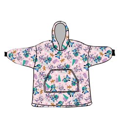 Bata sudadera oversize Stitch Disney coral infantil