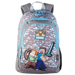 Mochila Mine Minecraft 44cm adaptable