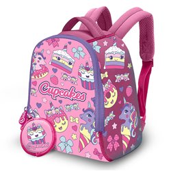 Mochila + monedero Cupcakes neopreno 25cm