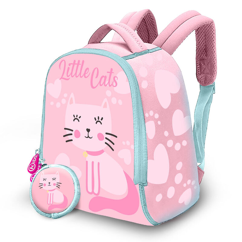 Mochila + monedero Little Cats neopreno 25cm