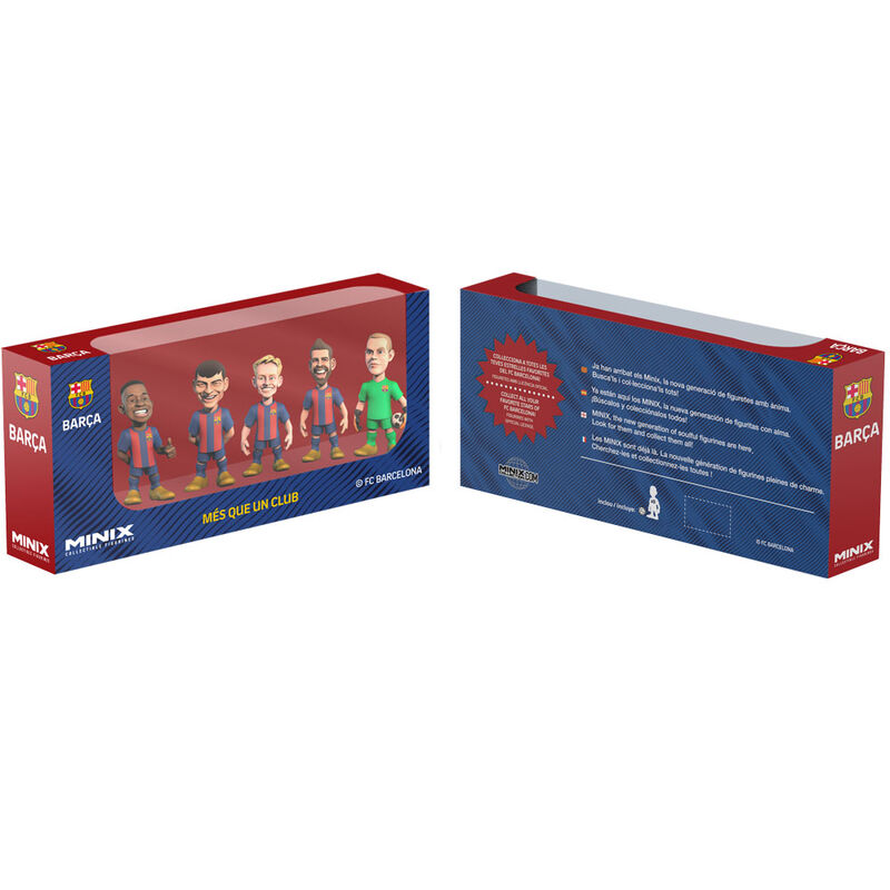 Blister 5 figuras Minix FC Barcelona 7cm