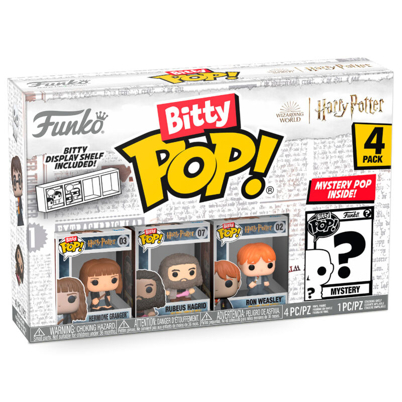 Blister 4 figuras Bitty POP Harry Potter Hermione