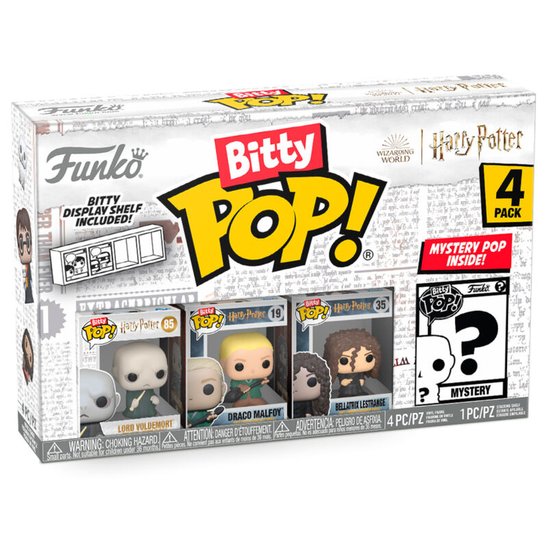 Blister 4 figuras Bitty POP Harry Potter Voldemort