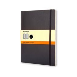 LIBRETA CLASICA TAPA BLANDA NEGRA XL (19X25CM) RAYADA MOLESKINE QP621