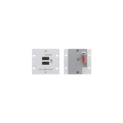 Kramer Electronics W-2UC(B) placa de pared y cubierta de interruptor Negro