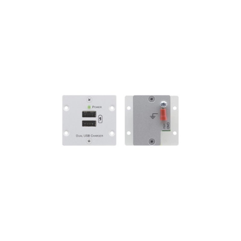 Kramer Electronics W-2UC(B) placa de pared y cubierta de interruptor Negro