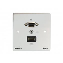 Kramer Electronics WXA-H/EU(W)-80 toma de corriente HDMI + VGA + 3.5mm Blanco