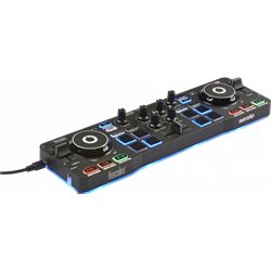 Hercules Starlight Mesa de mezclas con opción de realizar scratch conectando un CDJ 2 canales Negro