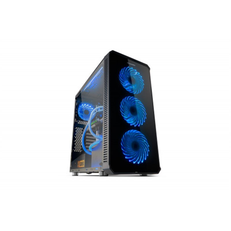 NOX CAJA ATX HUMMER TGX. TORRE. CRISTAL TEMPLADO LATERALES Y FRONTAL. ILUMINACION RGB. USB 3.0