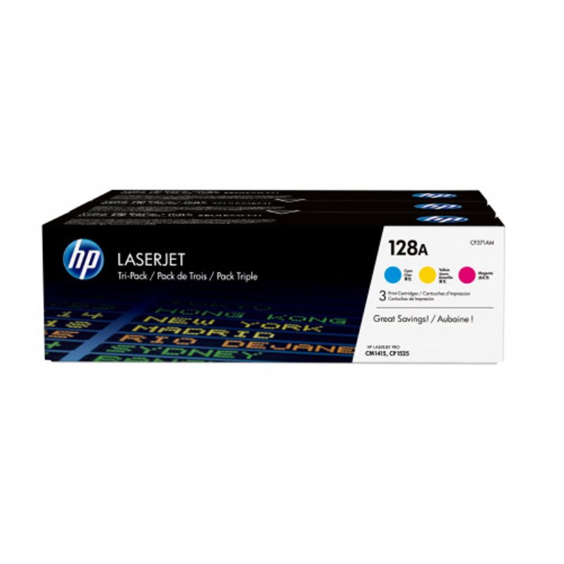 HP 128A TONER HP128A TRICOLOR (CF371AM)