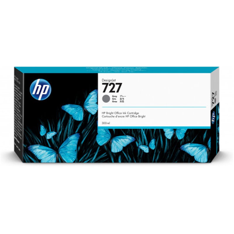 HP Cartucho de tinta DesignJet 727 gris de 300 ml